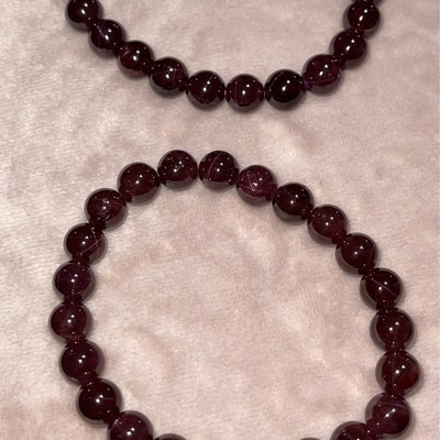 8mm Natural Star Garnet Bead Healing Energy Gemstone Spacer Round Bead ...