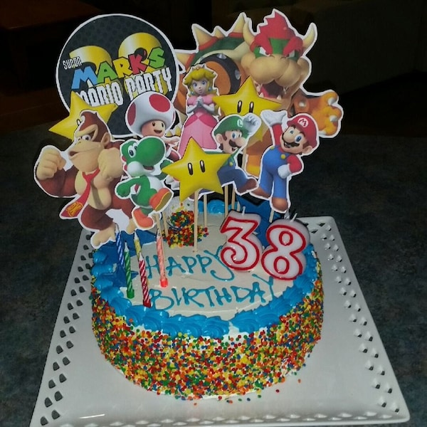Super Mario Bros. Printable Centerpiece Mario Bros Decorations Mario ...