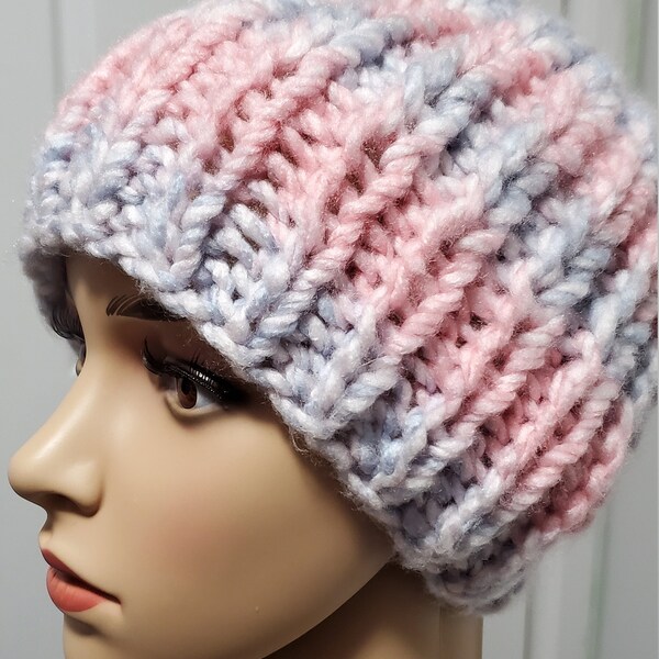 Knitting Pattern // Chunky Knit Beanie Pattern // Knitted Hat Pattern ...