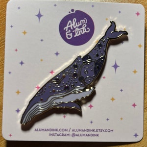 Orbital Humpback Space Whale Enamel Pin - Etsy