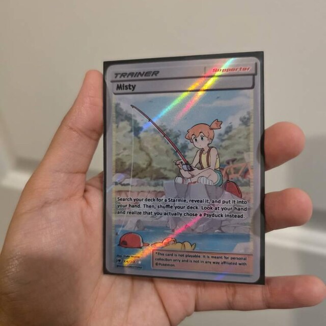 custom misty pokemon card Holo Misty Pokémon gym leader / Custom holographic Pokémon card / trai