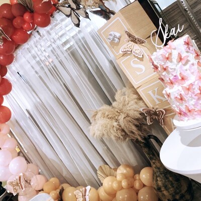 YCHTEWY-Feather Fake Butterfly For Craft Decoration Set Of 12 With Clip Pink Wedding Home Flower Pot Christmas Party Spring Home Decor Floral: Artificial Flowers