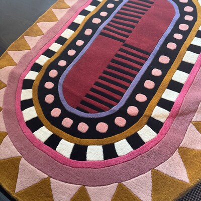 Flamingo Modern Abstract Woolen Minimalist Subtle Colorful Area Rug for ...