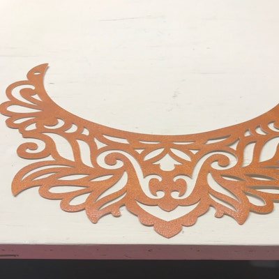 Ornamental Leather Bib Necklace Template, Vector Laser Cut File / SVG ...
