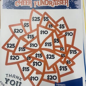 Fill My Pom Printable Cheer Fundraiser | Canva Template, PDF, PNG | Immediate Download with BONUS Pledge Tracker