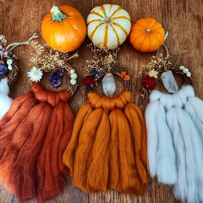 Pack échantillon Laine Mérinos 4 Oz (9 Couleurs Automne) – Pour Filage, Feutrage, Loisirs Créatifs