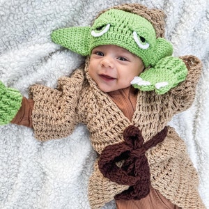 Yoda bebe disfraz hecho a mano para bebe -  España