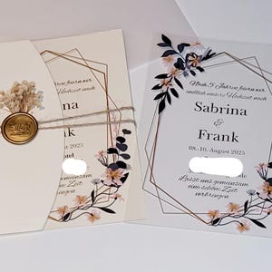 Simple Acrylic Wedding Invitation Gold Foil Half Fold Envelope Quinceanera Card Clear Party Invitations Elegant Custom Bridal Invites