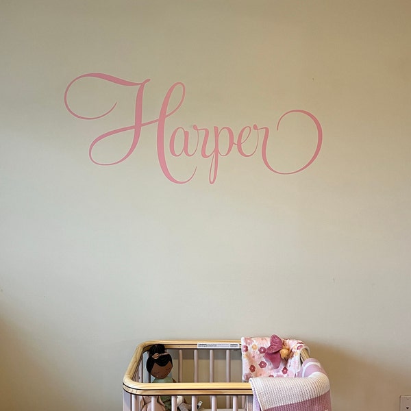 Personalized Name Wall Decal - Custom Wall Sticker, Baby Above Crib or ...