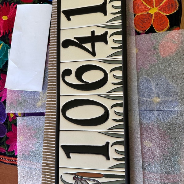 Dragonfly House Numbers Set - Address Ceramic Tiles Framed Set - Etsy