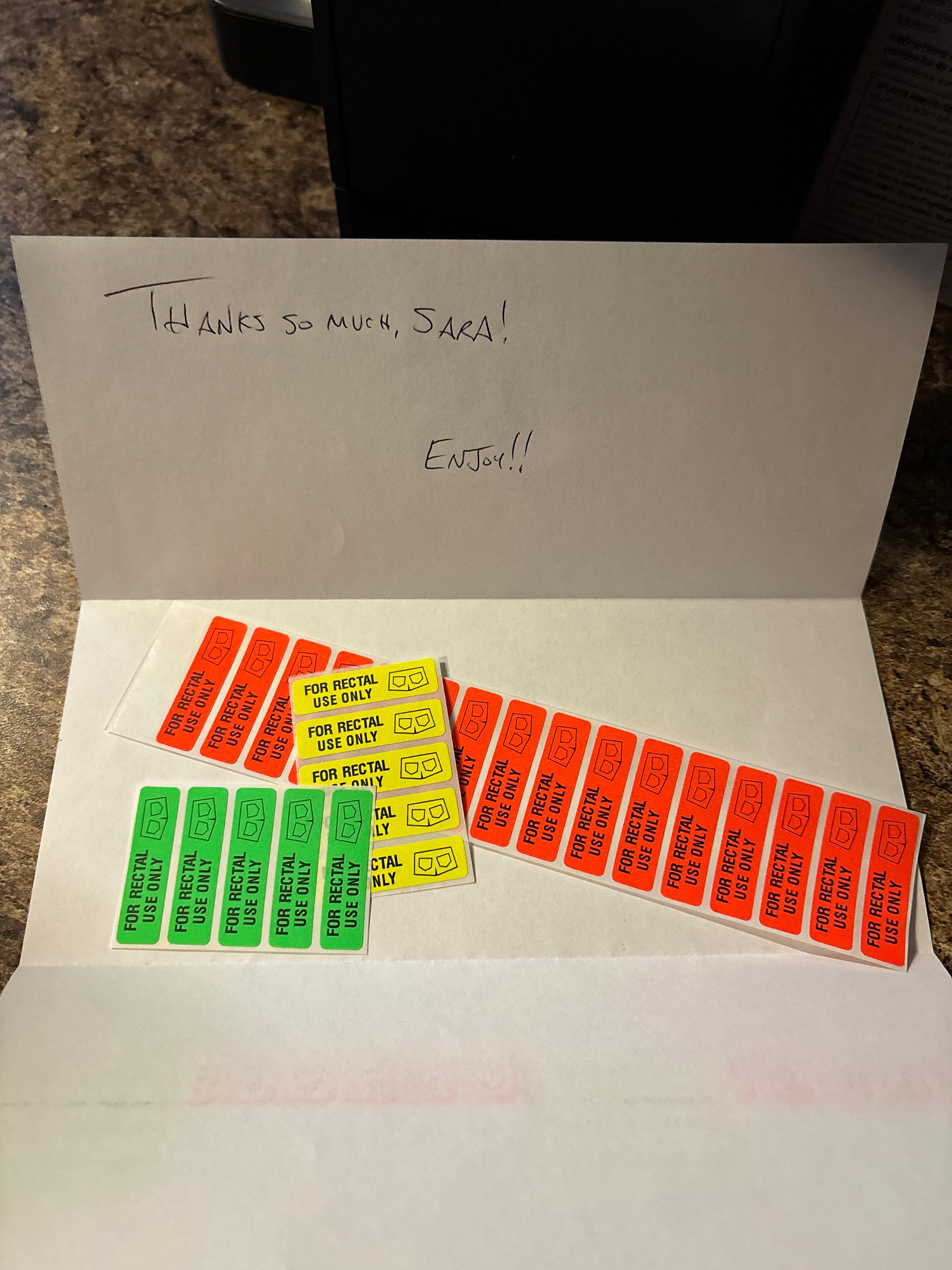 For Rectal Use Only Stickers. Make Everyone Smile with These Funny Sticker Surprises. Fast Shipping from USA