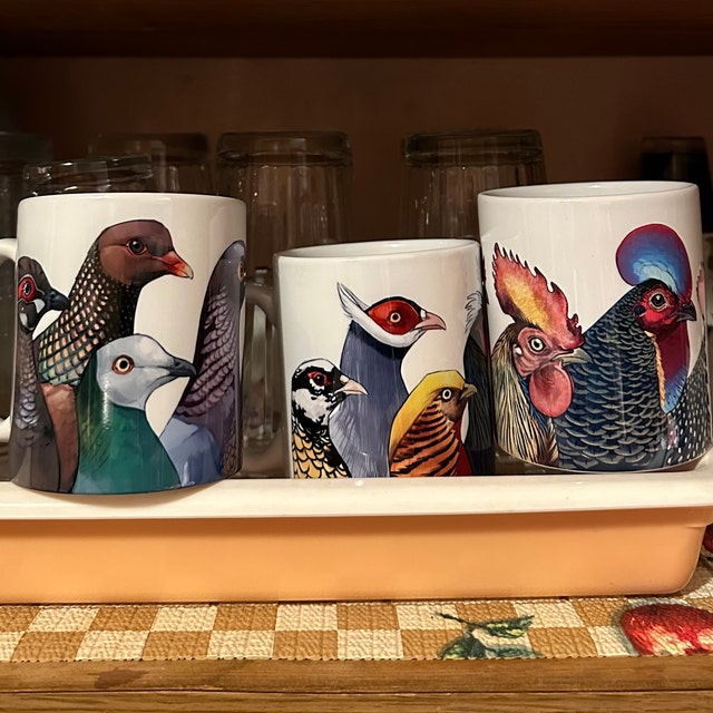 鳩の種類を描いた陶器のマグカップ：鳥類学者への贈り物 - Etsy 日本