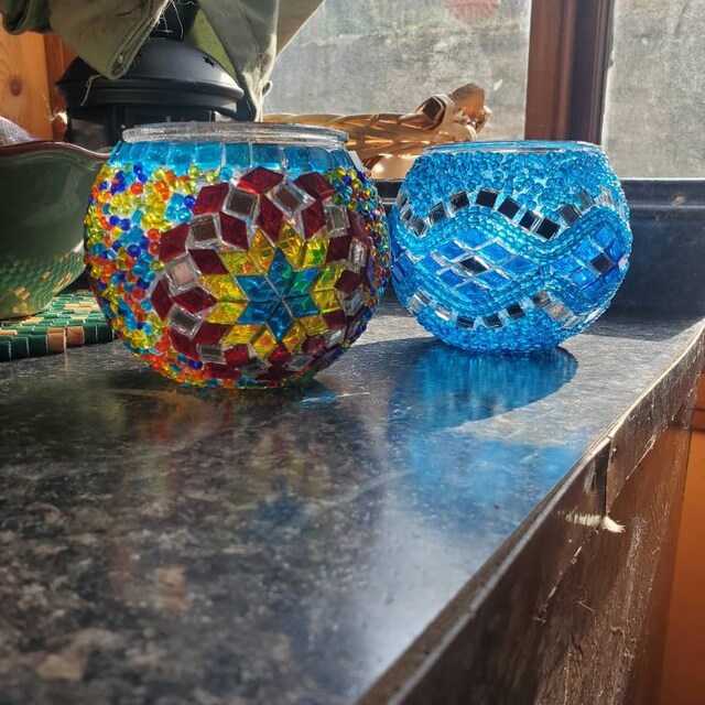 Set of 4 Turkish Mosaic Candle Holders,id: 139 - Etsy