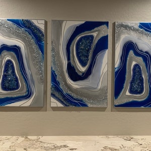 Crystal Geode Resin Glass Quartz Painting Agate Abstract