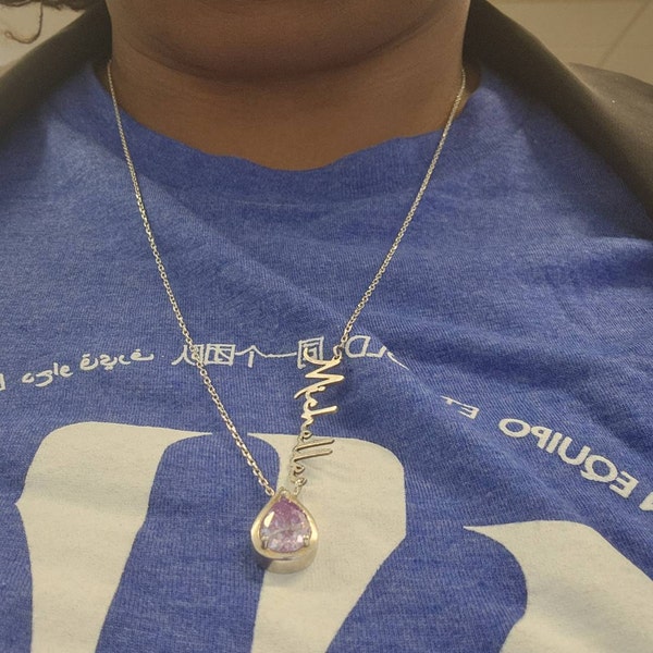 Chatham &reg; Created Alexandrite "June" Birthstone 14" Necklace In 14K Yellow Gold