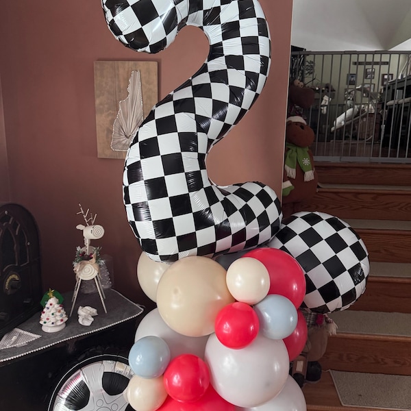 Two Fast Balloon Stack TWO Fast Balloon Tower L TWO Fast Balloons L Race Car Balloons L Race ...