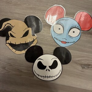 Nightmare Before Mouse Ears SVG, PNG, Mickey Head, Sally, Jack