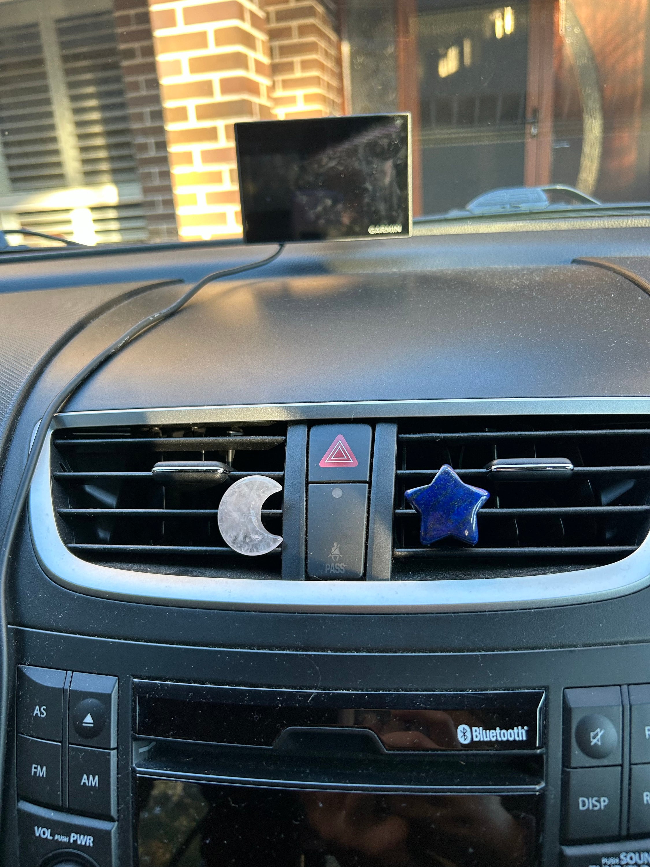 (Set of 2pcs)Crystal Car Vent Clips Crystal Star Moon Car Outlet Decoration, Natural Quartz Car Parts, Car Crystal, Car Gifts