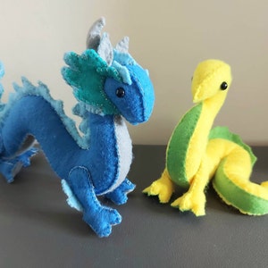 手作りぬいぐるみ（龍） 東洋の龍/中国の龍。フェルト製のぬいぐるみの作り方と作り方ガイド