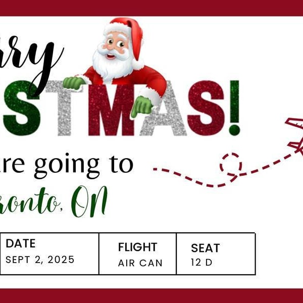 Santa Ticket Printable, Santa's Grotto Ticket Template, Surprise Santa ...