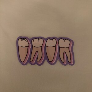 Dental Tooth Sticker Dental Sticker Dental Hygienist Sticker Dental ...