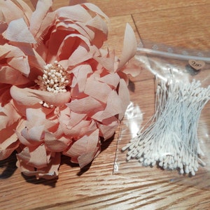 Lot De 1200 Étamines Artificielles Double Tête En Forme De Malt – Perles Mate 2,5 Mm + 1 Mm – Idéal Pour Bricolage, Mariages Et Décorations Fleurs DIY