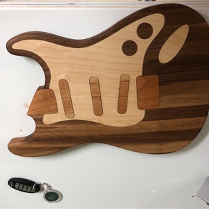 SB Guitar Shaped Inlay Cutting Board FREE SHIPPING Custom image 11