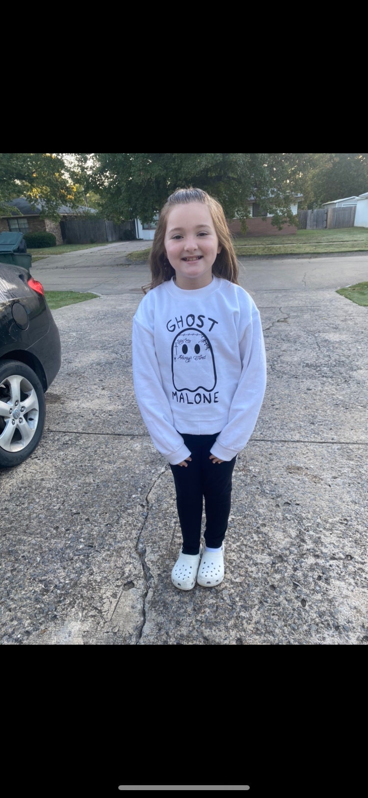 Ghost Malone Sweatshirt, Halloween Sweatshirt, Funny Halloween Crewneck, Cute Ghost Hoodie