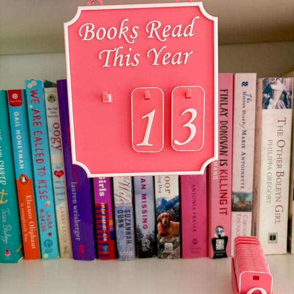 Hanging Bookshelf Counter Bookish Decor Books Read This Year Counter up ...