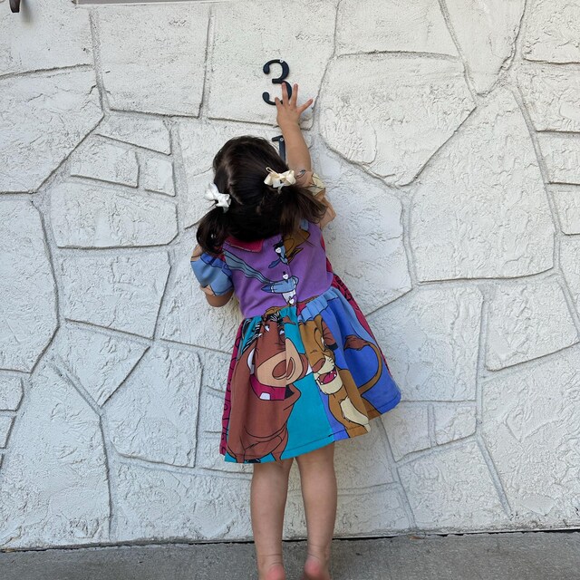 lion king birthday dress Lion King Girls Disney Lilo & Stitch Simba French Terry Skater Dress to