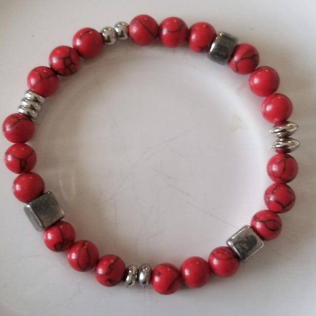 20 Perles Synthétiques Turquoise Forme étoile De Mer 14x6mm Rouge - Marque Homemade