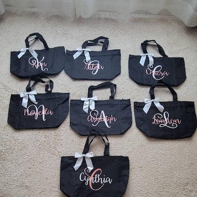 Monogrammed Tote Bag Bridesmaid Tote Bags Monogrammed Bridesmaid Totes ...