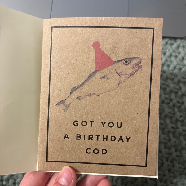 Got You A Birthday Cod - Hilarious Birthday Card Pun - Birthday Card ...