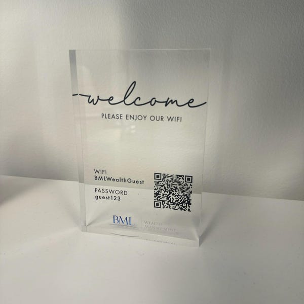 Personalized Acrylic Wifi Sign for Airbnb, Vacation Rental, Guest Room ...
