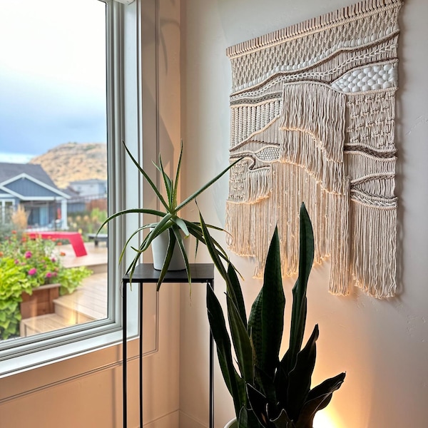 Curated visual reference: Picture Idea: Macrame Wall Hanging Boho Decor Fiber Wall Art Abstract Macrame