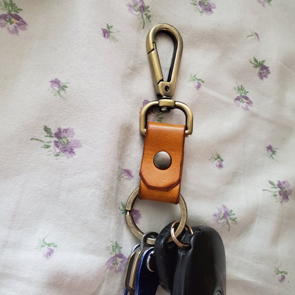 Leather Key Fob, Clip Key Chain, Leather Keychain Etsy
