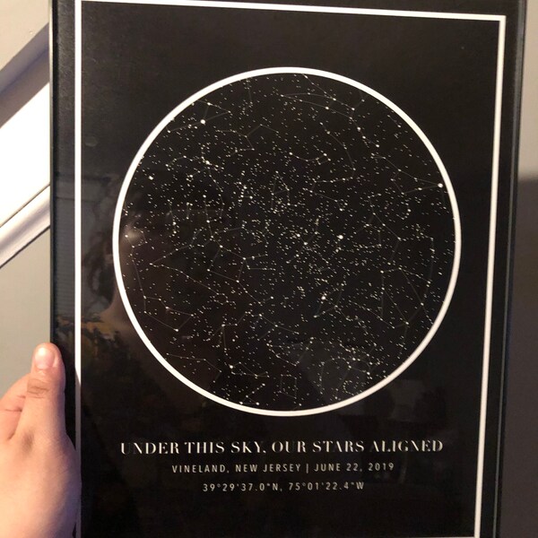 DIGITAL DOWNLOAD - Custom Star Map, Constellation Chart, Map of the ...