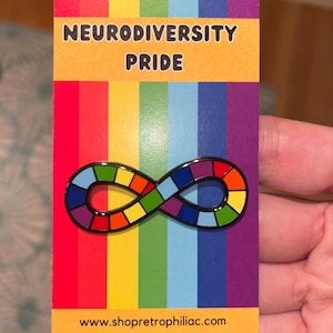 HenoysoHenoyso Rainbow Autistic Pride Pin Neurodiversity Autism Infinity Lapel Pin Bulk Celebrate Neurodiversity Autism Acceptance Neurodivergent
