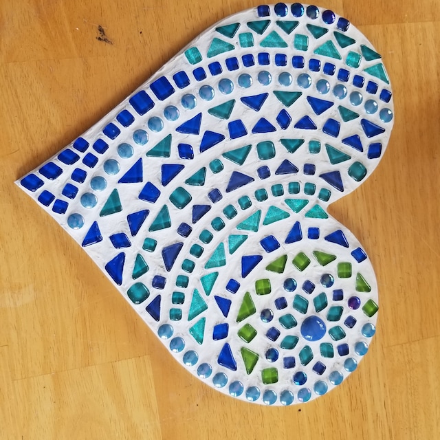 Kit Bricolage Mosaïque Grand Cœur Suspendu - 2 Ensembles DIY, Déco Artisanale Fait-Main Pour Salon, Jardin Ou Cour