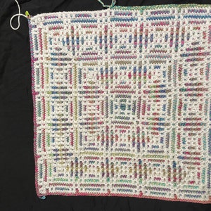 Mosaic Crochet Triangles Pattern Fruit Punch. Chart. Scrap Blanket ...