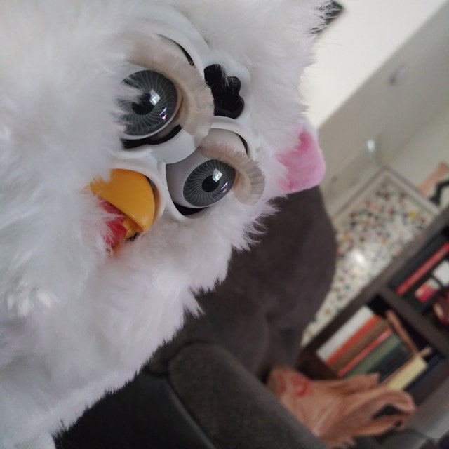 Vintage 1998 Snowball Furby - Pink and White, Tested & Working