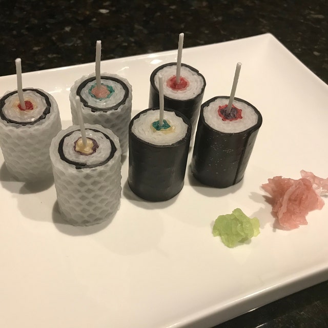 Pretty Sushi Candle Gift Candles Sushi Gift Set 3 Piece 
