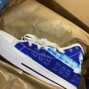 Zeta Phi Beta High Top / Low Top Sneakers (shoe Runs Large