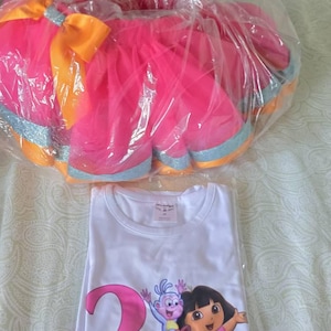 Personalized Dora Birthday Tutu Outfit, Girls 1st-5th B-day Set - Etsy Personalized Dora Birthday Tutu Outfit, Girls 1st-5th B-day Set - Etsy