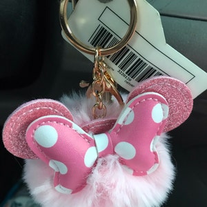 Pom pom Minnie Mouse keychain – Gali Company