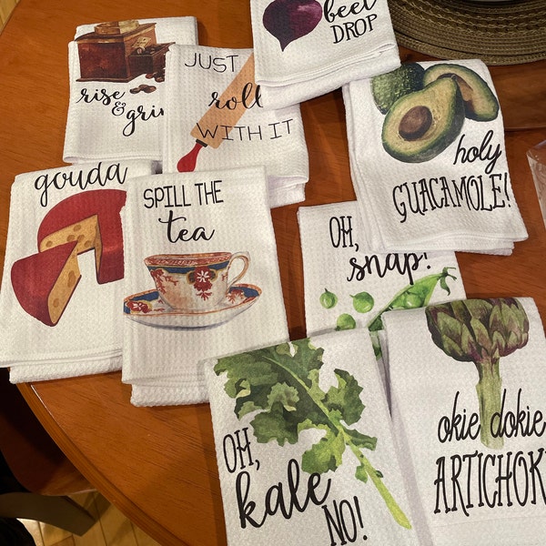 Kitchen Tea Towels With Funny Sayings for Tea Lovers - Etsy