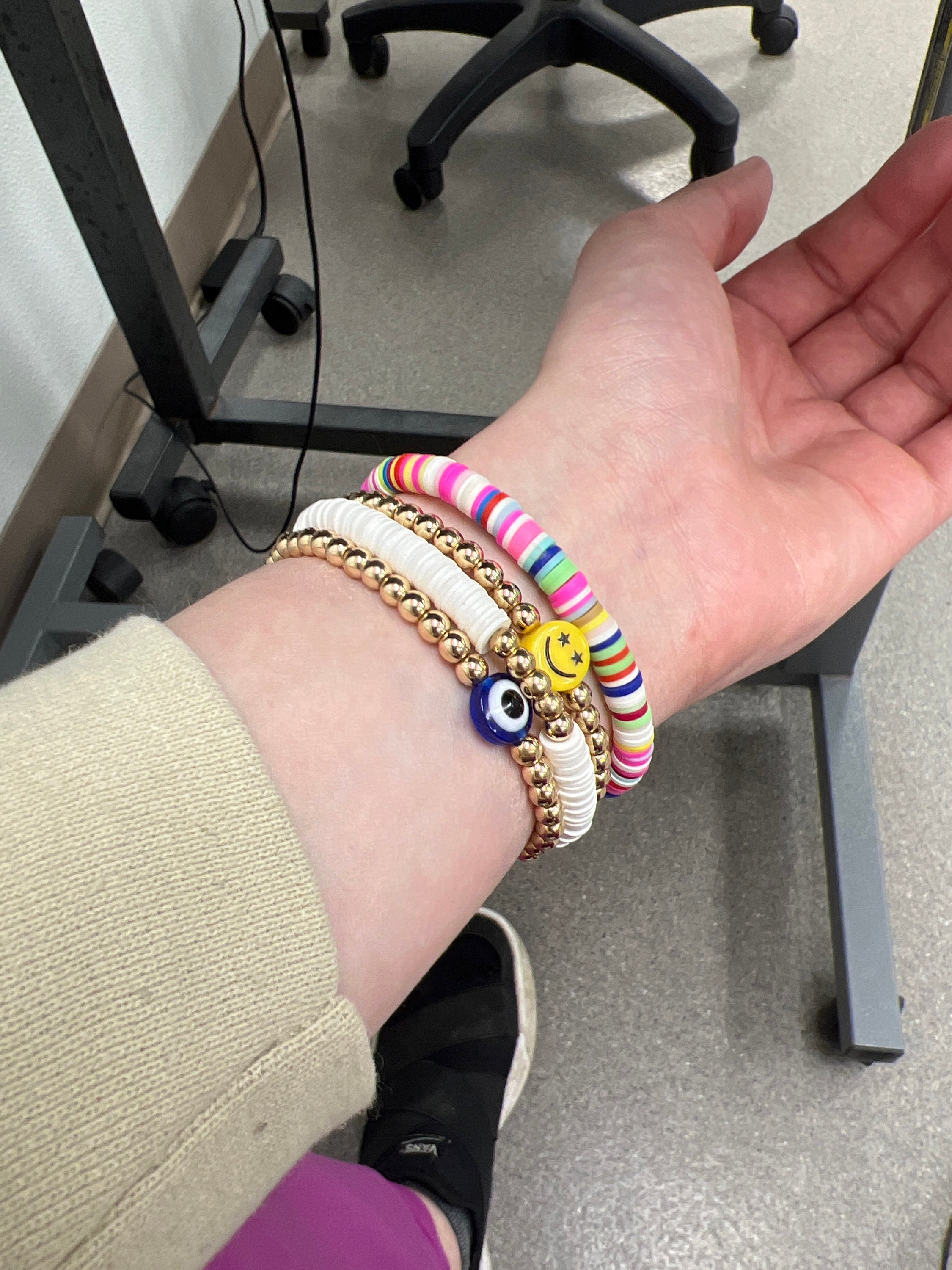 Beads Bracelet Apple Watch Band 38mm 40mm 41mm for Girl Women, Summer Beach Surfer Clay Band for Iwatch SE & Series 8 7 6 5 4 3 2 1