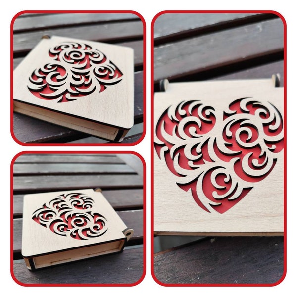 12 Different Decorative Gift Box Laser Cut Svg Files, Jewelry Box With ...