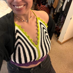 Beetlejuice Crochet Top | Crochet Crop Top | Beetlejuice 2 [custom]