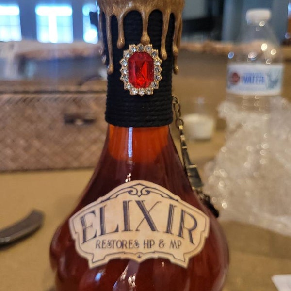 FINAL FANTASY Inspired ELIXIR Potion Bottle With Magical Swirling ...